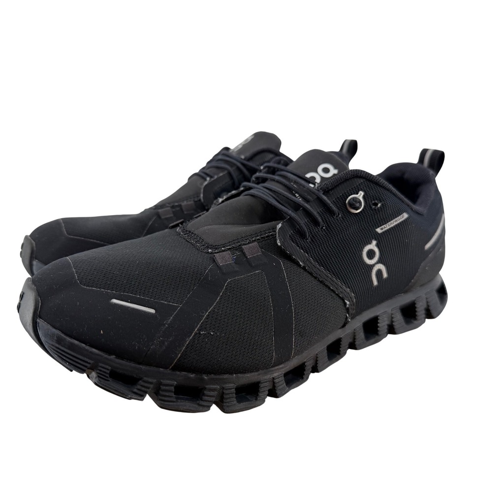 On Cloud 5 Waterproof Mens Running Shoes Black 59.98842 Size 7.5